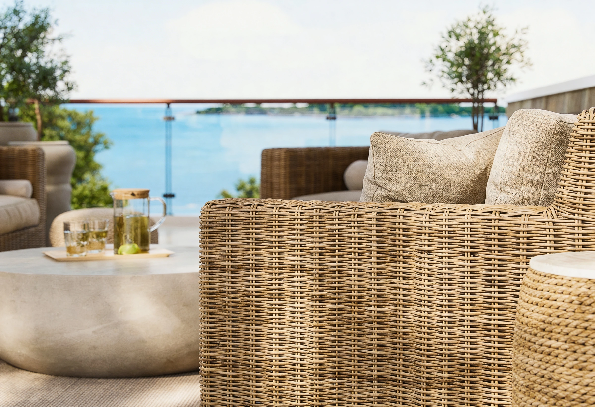 Swimming and outdoor living at the waterfront estate